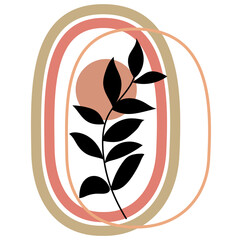 Aesthetic Bohemian Botanical  Illustration