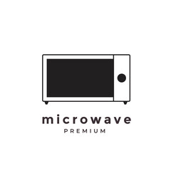 microwave minimal logo design vector graphic illustration