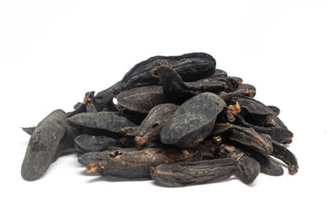 Hirudo / Dry Leech ( traditional Chinese medicine ) in white background