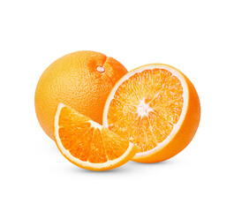 Fresh Orange isolated on transparent background. (.PNG)