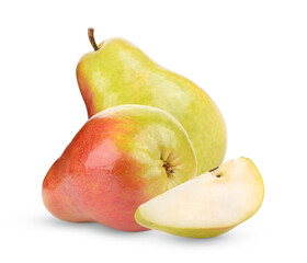 Ripe pears isolated on transparent background. (.PNG)