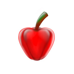 white background peppers vector looks 3D, hand drawn art. Vintage vector color and black engraved illustration for menu, poster, label. Isolated on a white background.