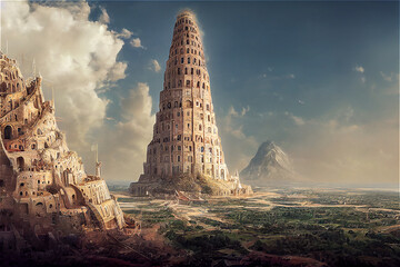 Babel tower - obrazy, fototapety, plakaty