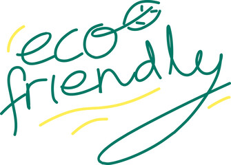 Green Eco Friendly Text Hand Lettering
