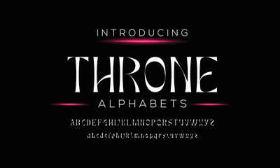 Throne. the luxury and elegant font glamour style