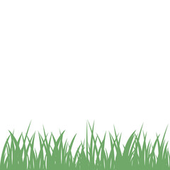 Fototapeta premium Green Grass Meadow Border Illustration Pattern Spring Or Summer Lawn Lawn Grass Background