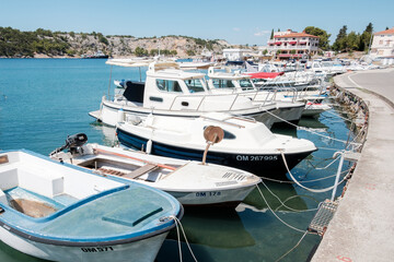 Fototapeta na wymiar Boats on croatian coast