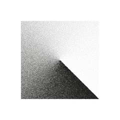 Square shaped dotted object, stipple elements. Stippling, dotwork drawing, shading using dots. Pixel disintegration, halftone effect. White noise grainy texture. Fading gradient. Vector illustration