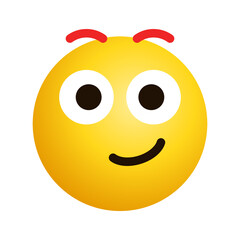 Fototapeta premium Art illustration Design Emoji face expression symbol emoticon of smile good mood