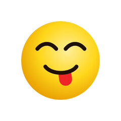 Art illustration Design Emoji face expression symbol emoticon of smile with tongue