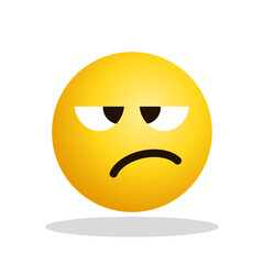 Art illustration Design Emoji face expression symbol emoticon of flat angry