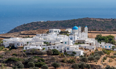 Small village on the island of Sifnos in Greece