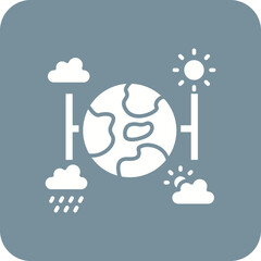 Climatization Multicolor Round Corner Glyph Inverted Icon