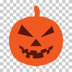 Pumpkin Halloween icon vector. October celebration flat silhouette illustration isolated design