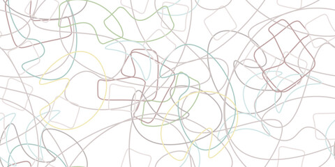 Chaotic Simple Seamless Pattern Textile One Line