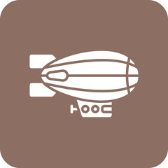 Airship Multicolor Round Corner Glyph Inverted Icon © Maan Icons