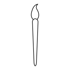 Flat art tool brush instrument, artist web design graphic vector illustration