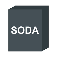 Baking soda ingredient icon, cook food design symbol, bakery product vector illustration