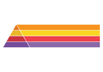 Pyramid infographic chart layout, info modern concept step presentation, brochure vector illustration