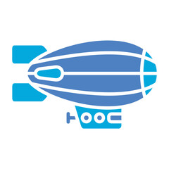 Airship Glyph Two Color Icon © Maan Icons