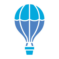 Fototapeta premium Hot Air Balloon Glyph Two Color Icon