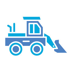 Loader Truck Glyph Two Color Icon