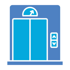 Elevator Glyph Two Color Icon