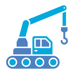 Crane Glyph Two Color Icon