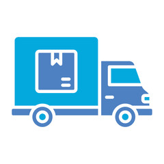 Delivery Truck Glyph Two Color Icon