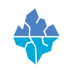 Iceberg Glyph Two Color Icon