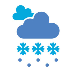 Fototapeta premium Snow Storm Glyph Two Color Icon