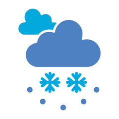 Snowfall Glyph Two Color Icon