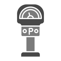 Parking Meter Greyscale Glyph Icon