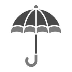 Umbrella Greyscale Glyph Icon