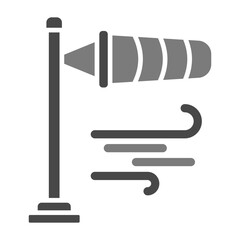 Wind Direction Greyscale Glyph Icon