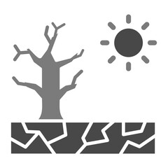 Drought Greyscale Glyph Icon