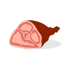 Art illustration design concept fast junk food seamless symbol logo of beef meat
