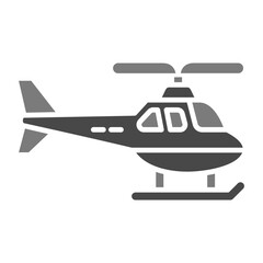 Helicopter Greyscale Glyph Icon