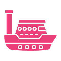 Ship Multicolor Glyph Icon