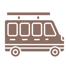 Van Multicolor Glyph Icon