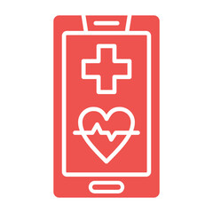 Obraz premium Medical App Multicolor Glyph Icon