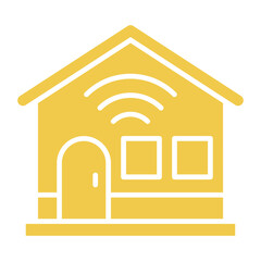 Smart House Multicolor Glyph Icon