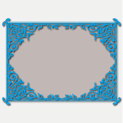 Frame, in the style of an ornament, Vector illustration eps 10, Art.