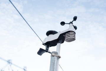 Obraz premium mini home weather station put on a pole