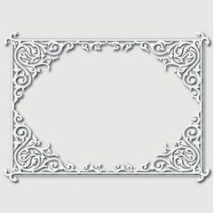 Frame, in the style of an ornament, Vector illustration eps 10, Art.