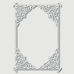 Frame, in the style of an ornament, Vector illustration eps 10, Art.
