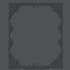 Frame, in the style of an ornament, Vector illustration eps 10, Art.