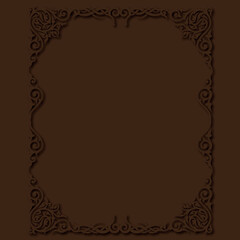 Frame, in the style of an ornament, Vector illustration eps 10, Art.