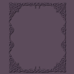 Frame, in the style of an ornament, Vector illustration eps 10, Art.