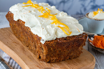 Classic carrot cake with vanilla cheese frosting